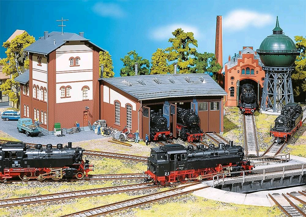 Faller 120176 Ringlokschuppen, 3-ständig 1:87 Spur H0 Bausatz Neu OVP