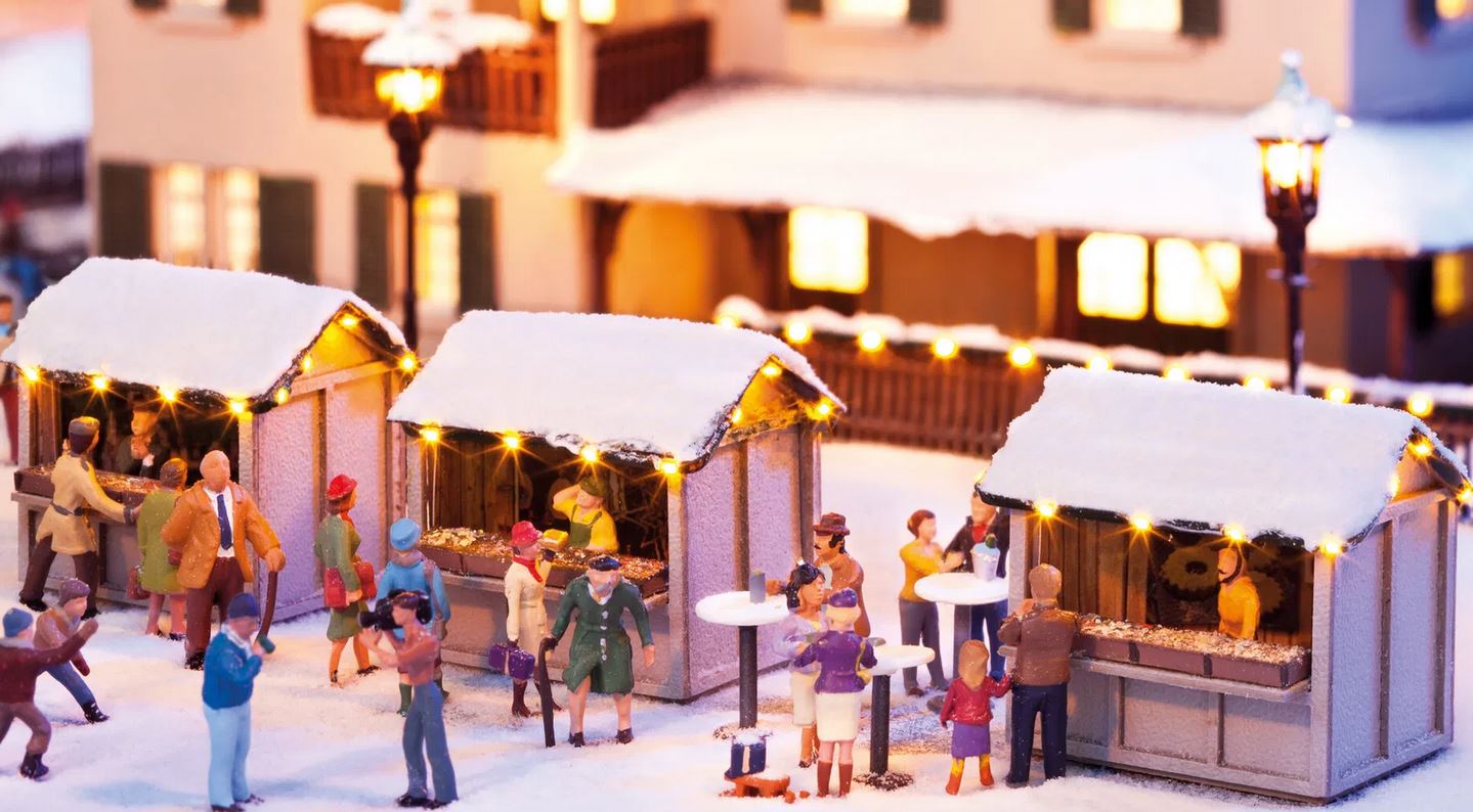 Noch 66412 Weihnachtsmarktbuden 1:87 Spur H0 Bausatz Neu OVP