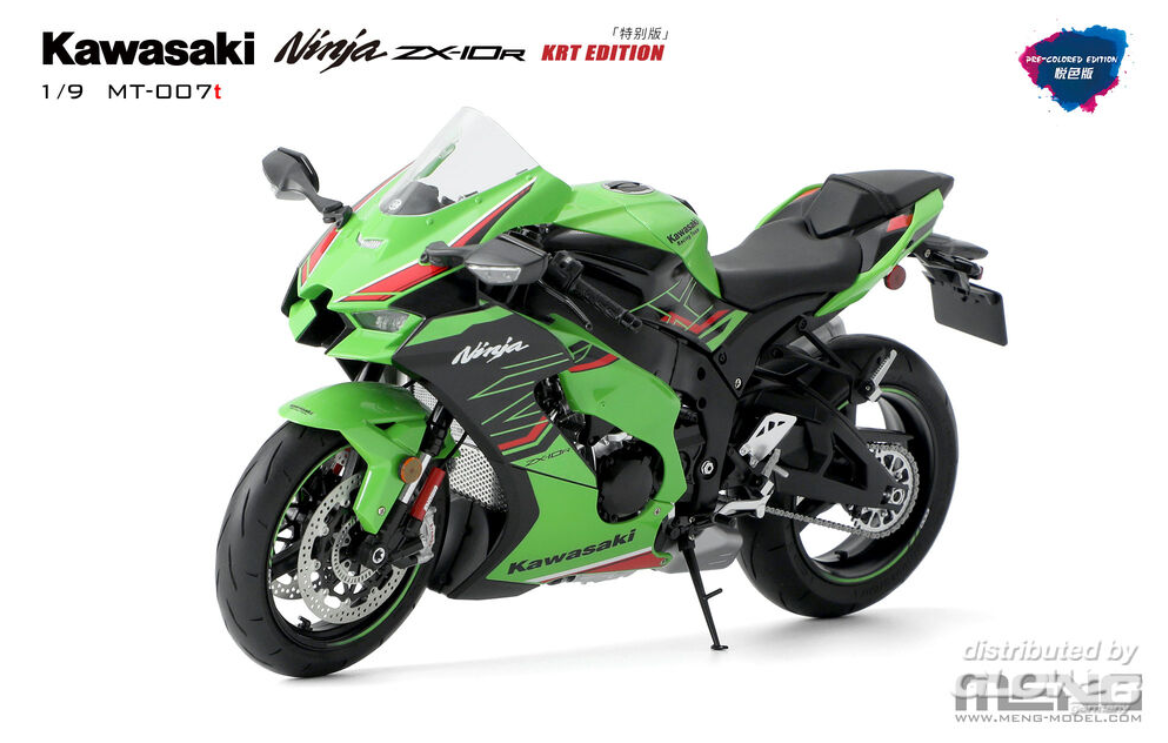 Meng Model MT-007t Kawasaki Ninja ZX-10R KRT Edition (Pre-colored) 1:9