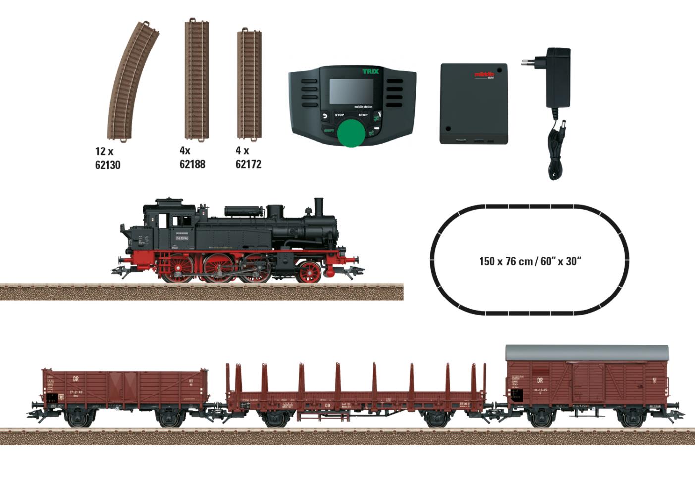 Trix 21531 Digital-Startpackung "Güterzug Epoche III" 1:87 Spur H0