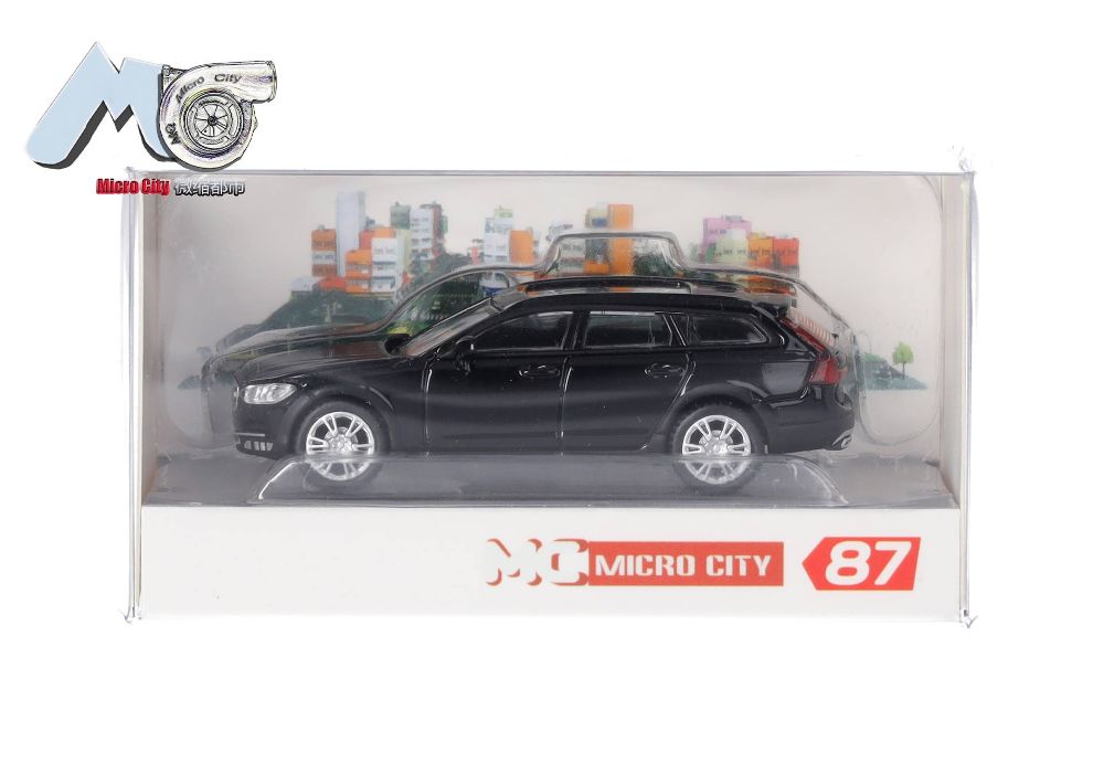 Herpa 87MC000032 MicroCity: Volvo V90 schwarz (ab 2017) 1:87 Spur H0