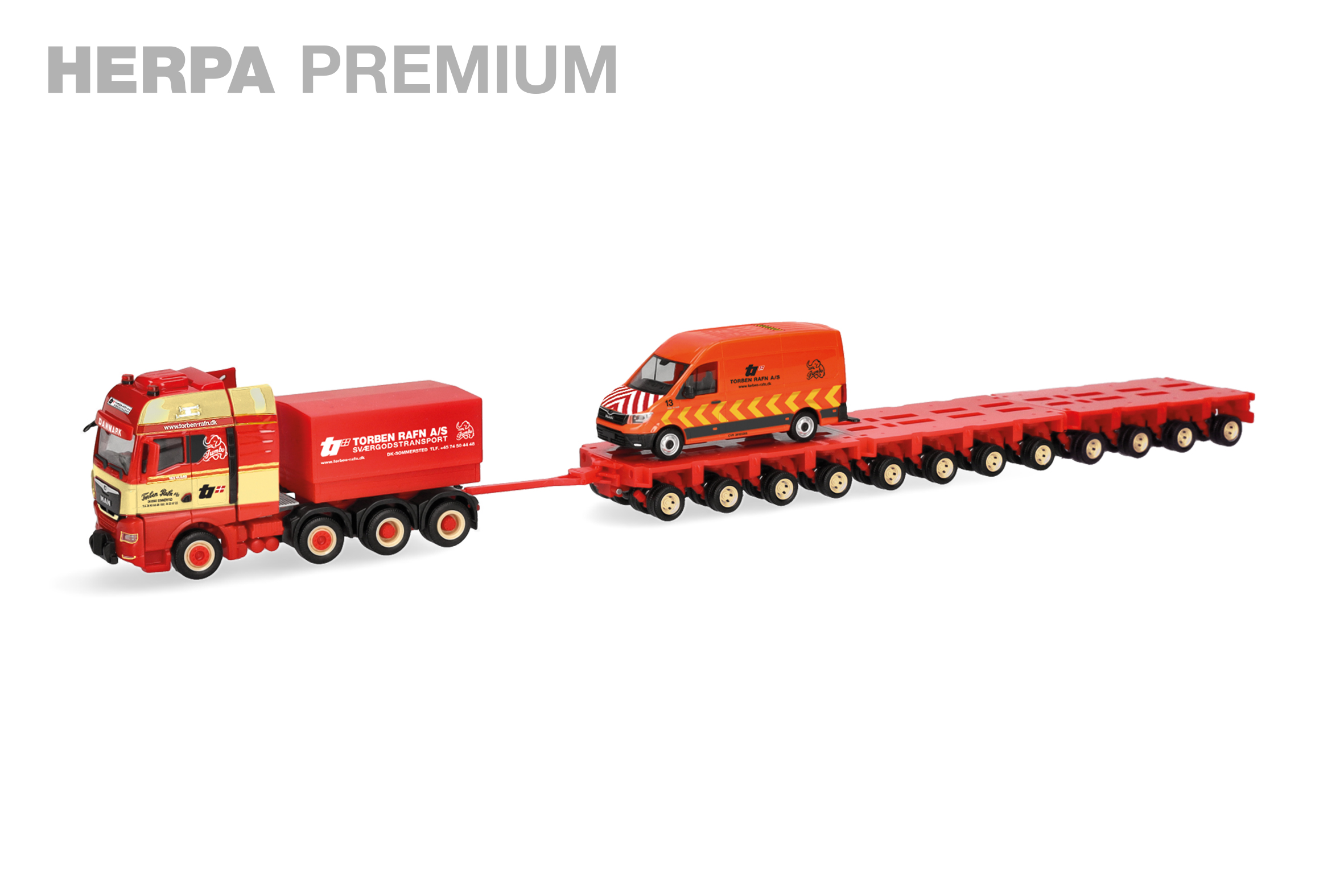 Herpa 960991 MAN TGX GX SchwerlZH Set Rafn