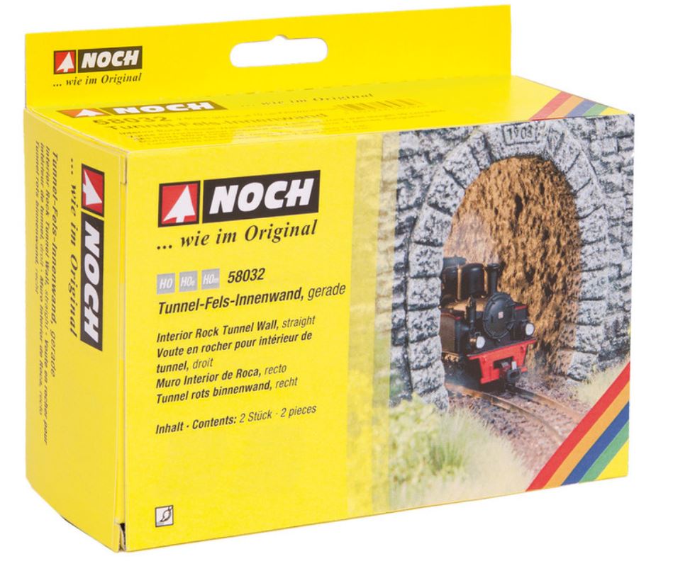Noch 58032 Tunnel-Fels-Innenwand, gerade Spur H0 (1:87)