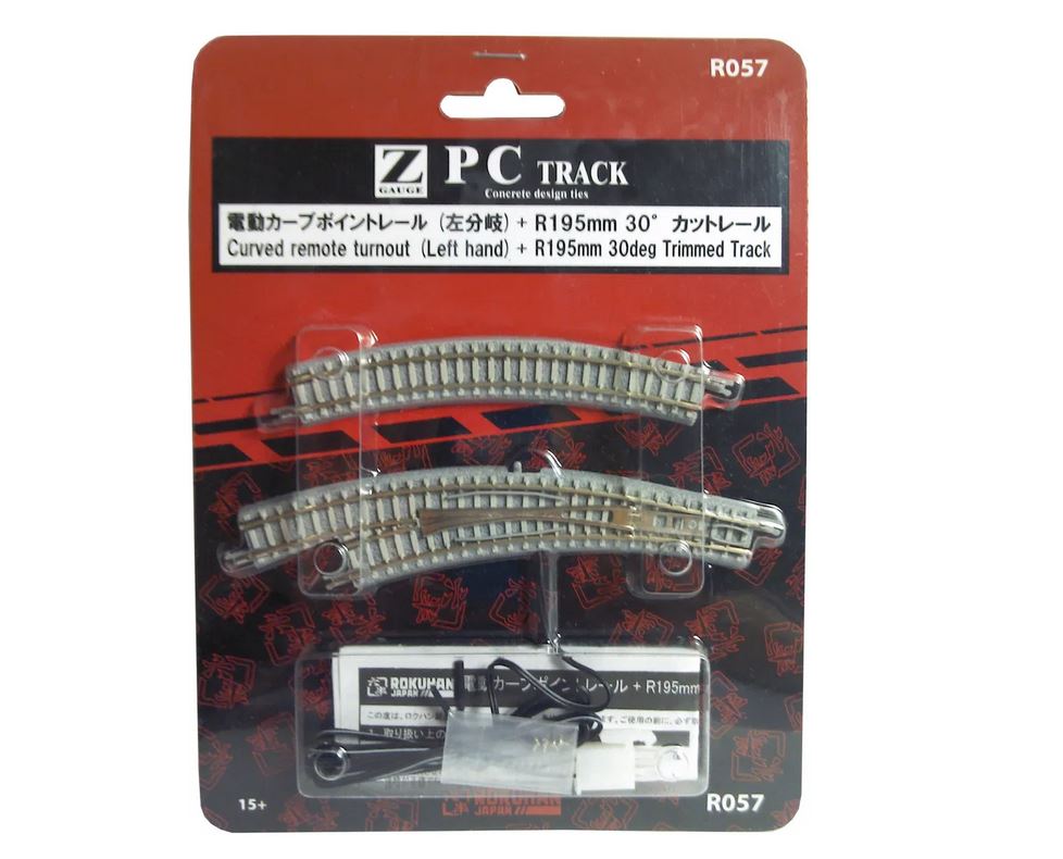 Rokuhan R057 Bogenweiche links R195/220-30° 1:220 Spur Z Neu OVP