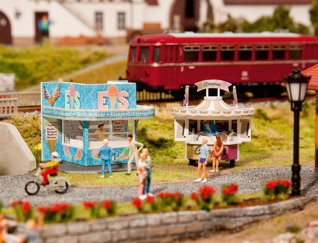 Faller 140442 2 Mobile Verkaufsstände 1:87 Spur H0 Bausatz Neu OVP