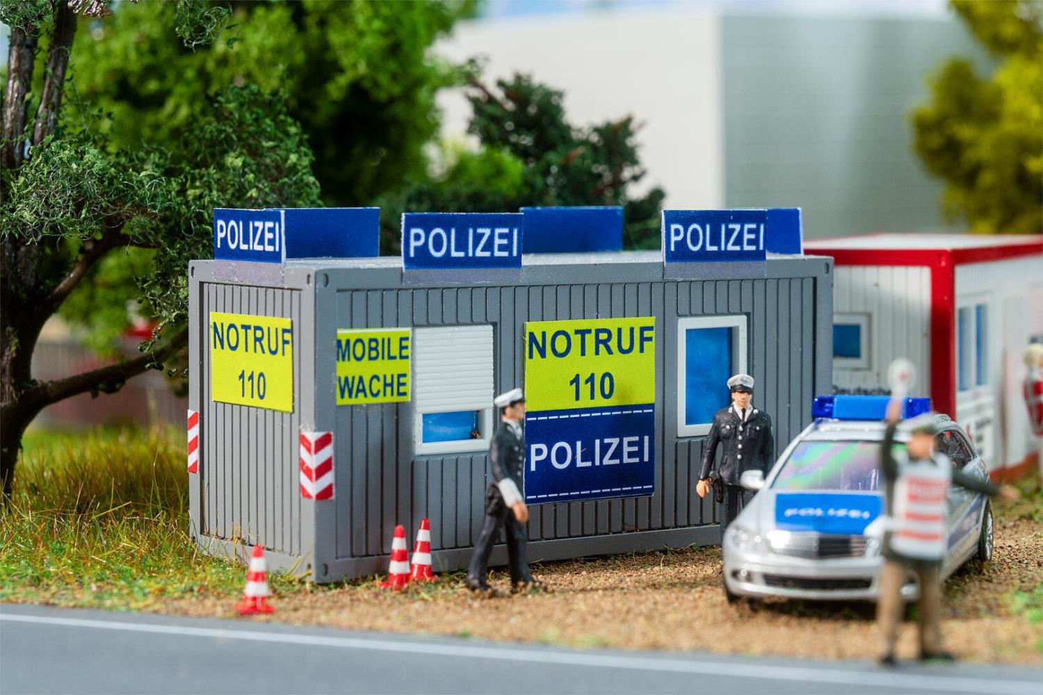 Faller 180338 Bürocontainer Polizei und DRK 1:87 Spur H0 Bausatz