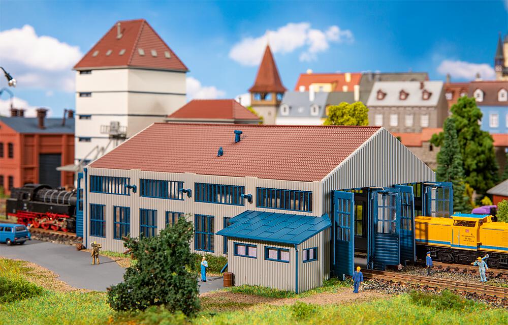 Faller 222107 Moderner Lokschuppen, 2-ständig - 1:160 Spur N - Bausatz