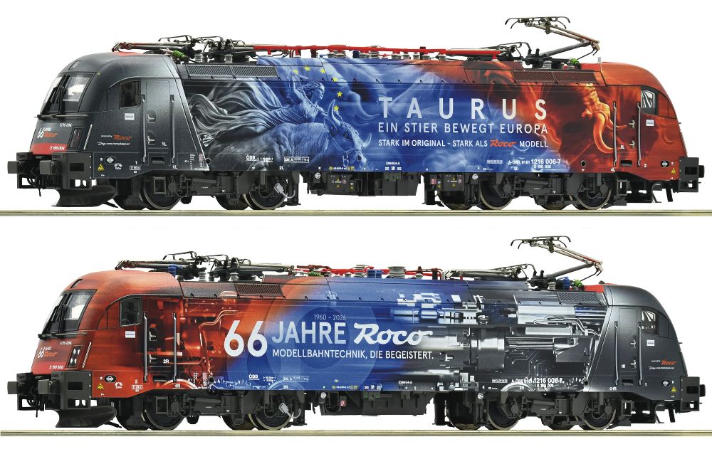 Roco 7500103 Elektrolok 1216 006-7 „66 Jahre ROCO“ ÖBB Spur H0