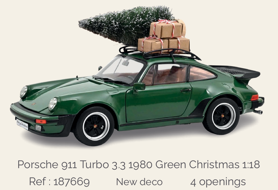Norev 187669 Porsche 911 Turbo 3.3 1980 Green Christmas 1:18