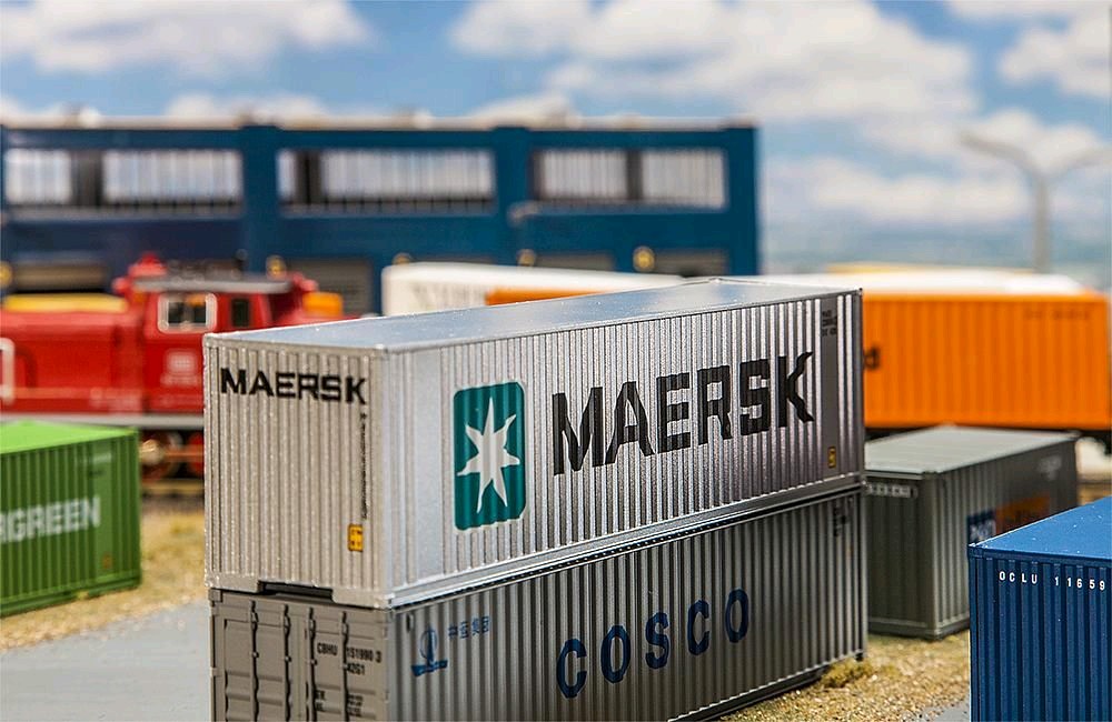 Faller 180840 40' Hi-Cube Container MAERSK 1:87 Spur H0 Neu OVP