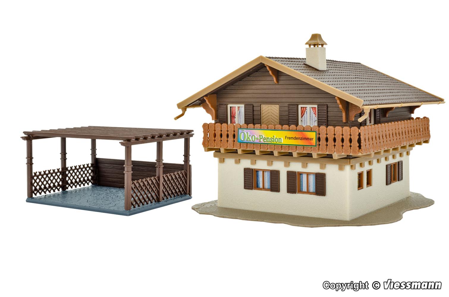 Vollmer 43961 Pension mit Carport 1:87 Spur H0 Bausatz Neu OVP