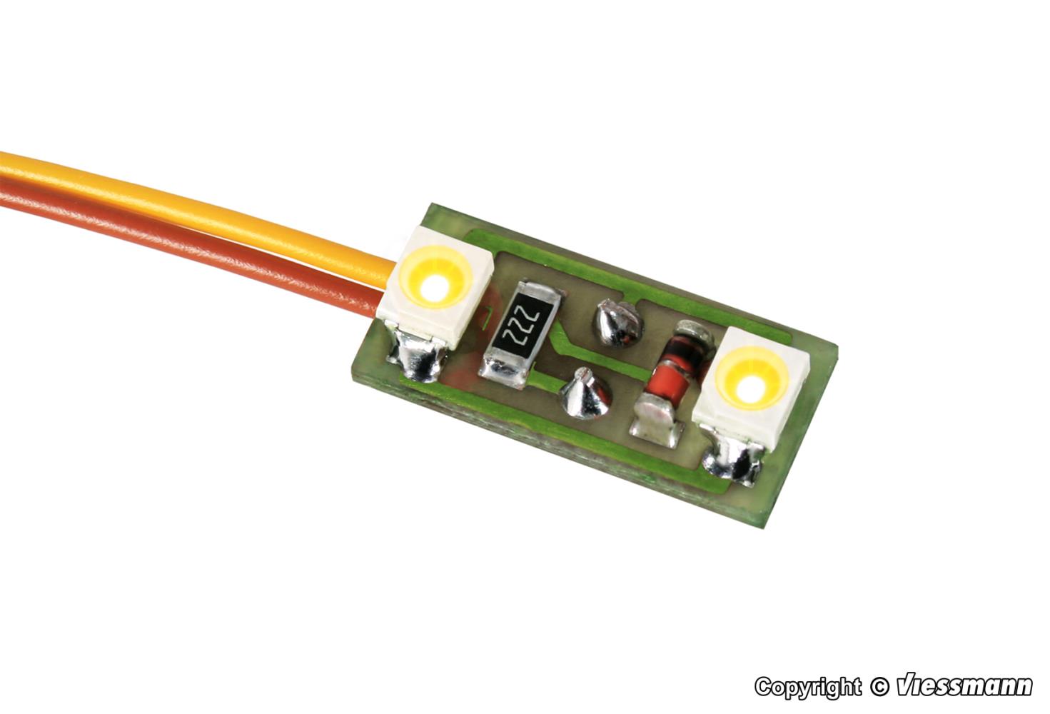 Viessmann 6017 Hausbeleuchtung 2 LEDs gelb 3 Stück Neu OVP