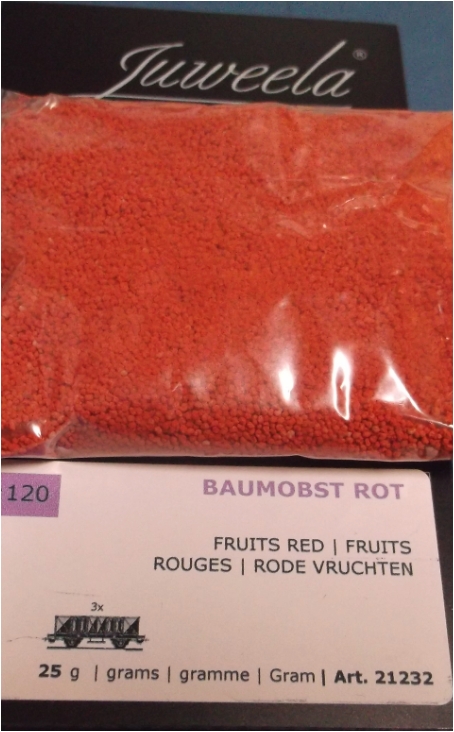 Juweela 21232 Baumobst rot, 25g (Miniatur)