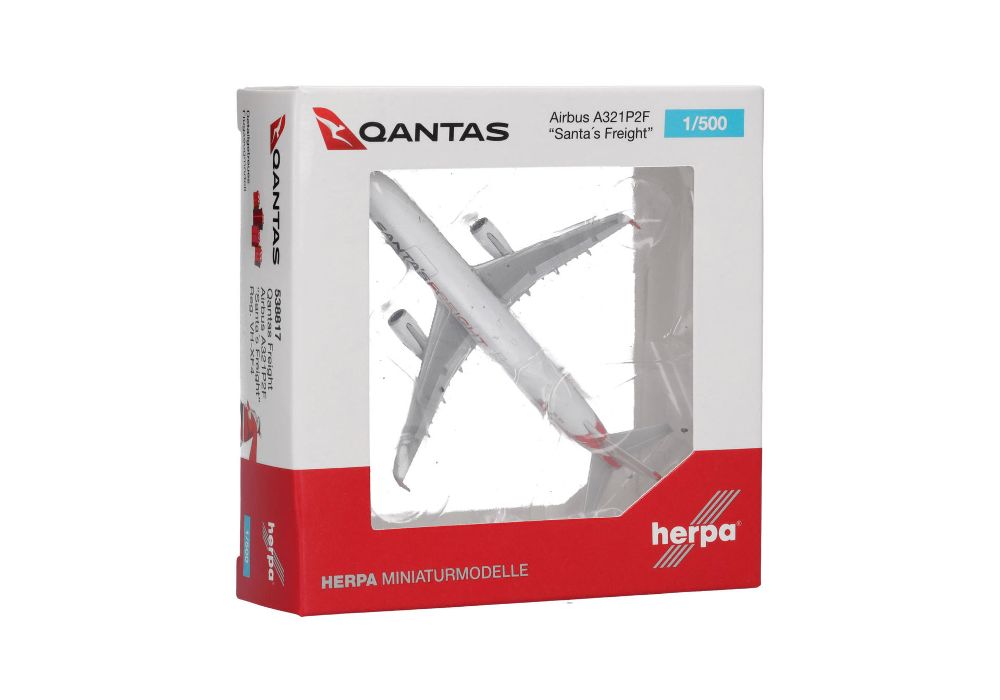 Herpa 538817 Qantas Freight Airbus A321P2F "Santa's Freight" 1:500