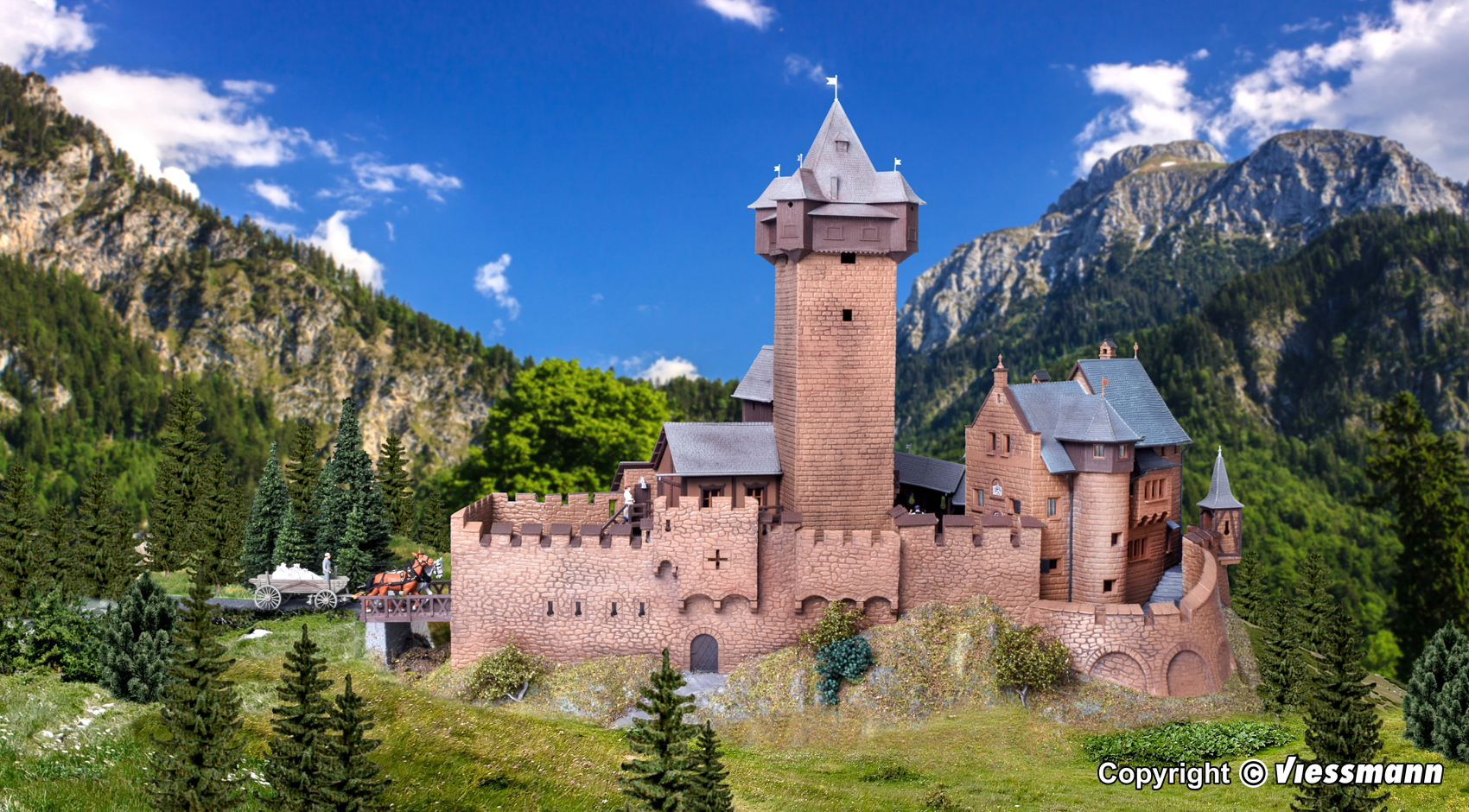 Kibri 39010 Burg Falkenstein in Kärnten 1:87 Spur H0 Bausatz Neu
