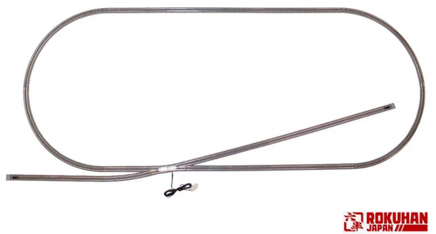 Rokuhan R080 Gleis-Set F Gleisoval mit Abstellgleis 1:220 Spur Z Neu