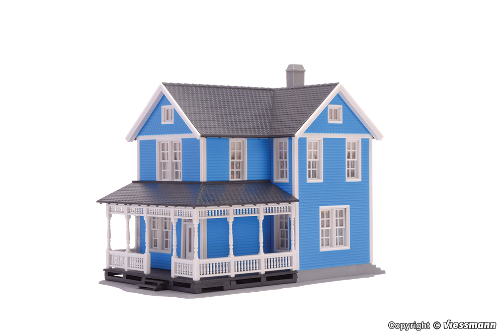 Kibri 38841 Schwedenhaus blau 1:87 Spur H0 Bausatz Neu OVP