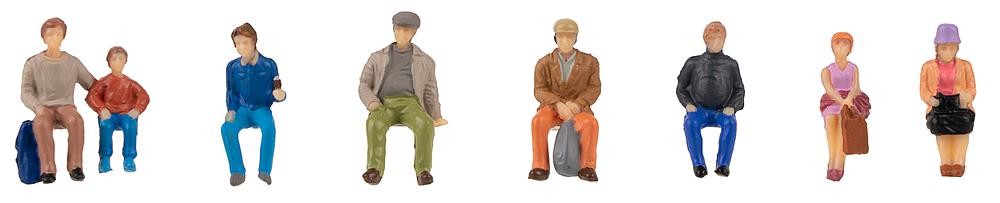 Faller 151619 Sitzende Reisende - 1:87 Spur H0 - Neu - OVP