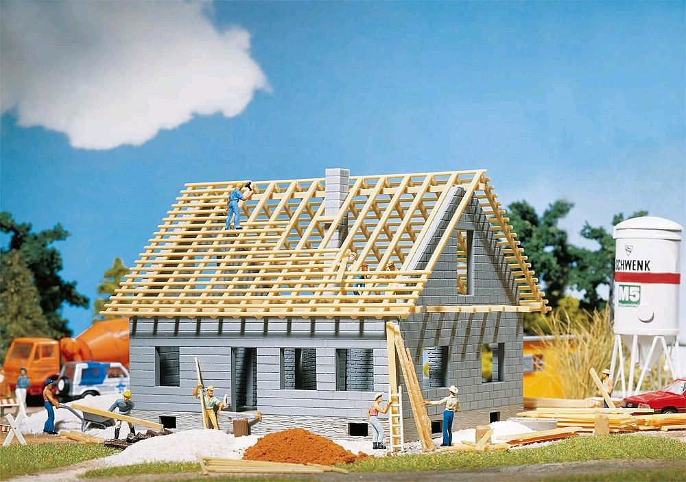 Faller 130303 Einfamilienhaus im Bau 1:87 Spur H0 Bausatz Neu OVP