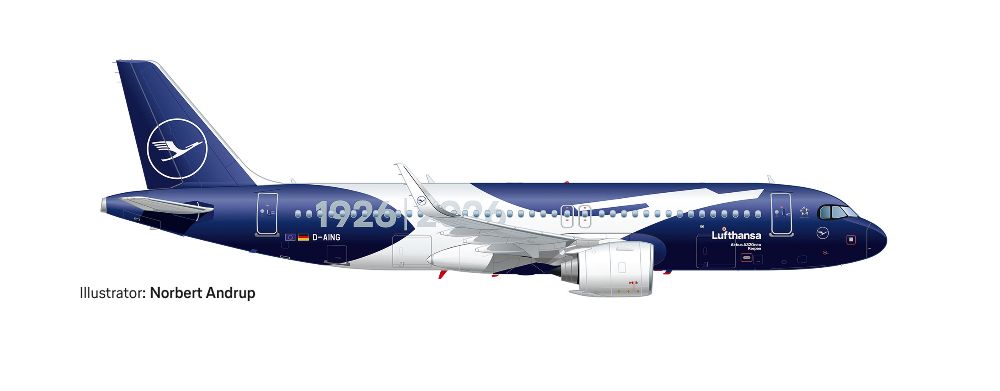 Herpa 574105 A320neo Lufthansa 100 Jahre 1:200