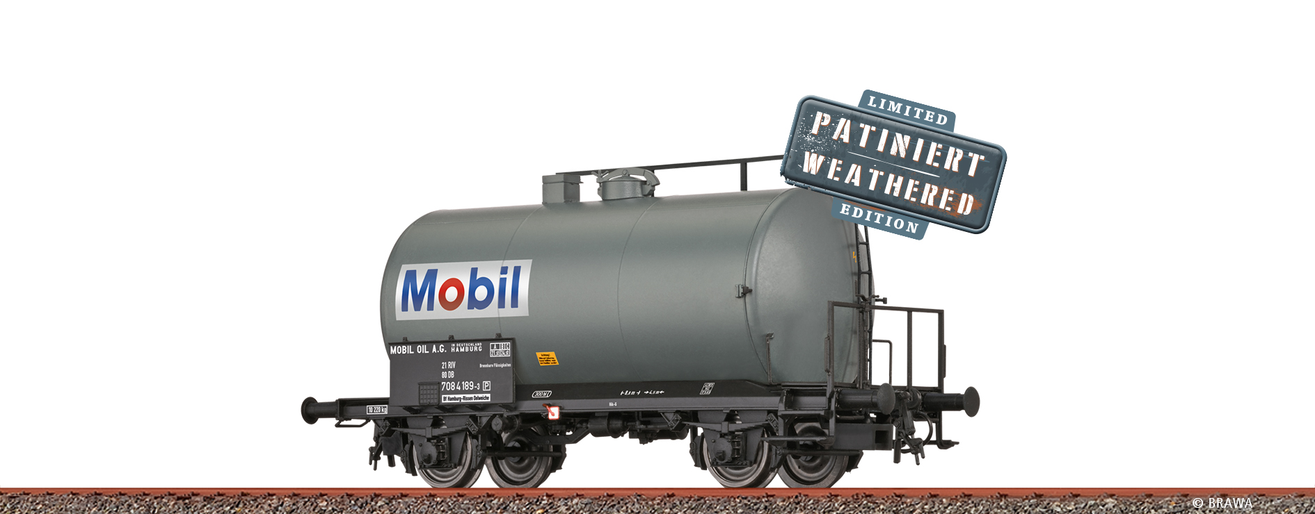 Brawa 50040 Kesselwagen Z [P] Mobil DB 1:87 Spur H0 DC Neu OVP