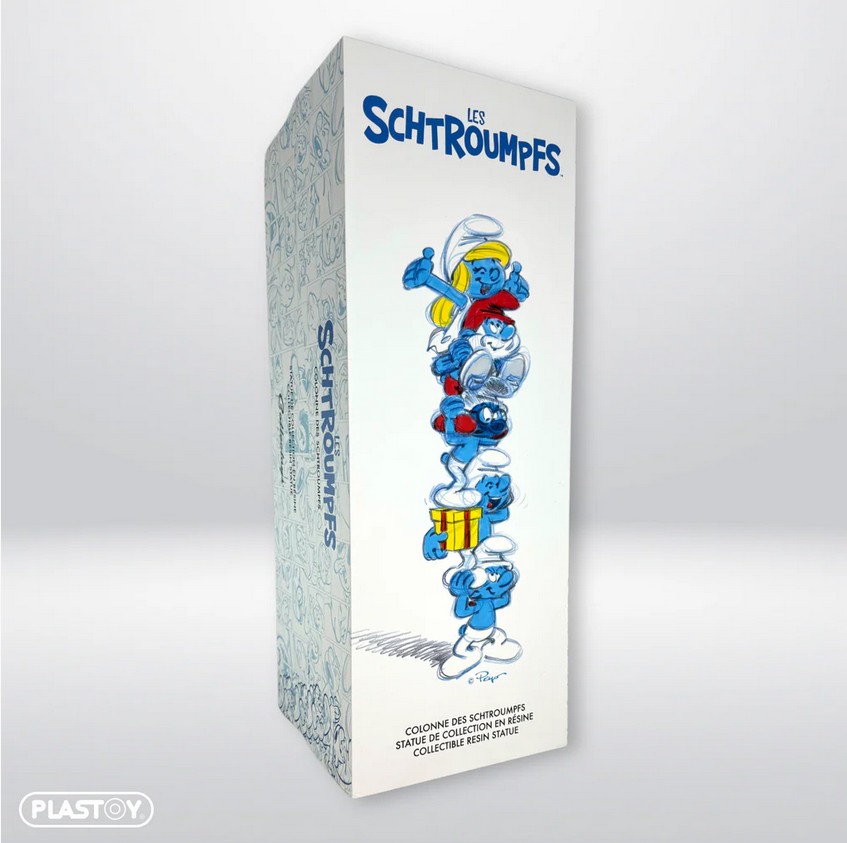 Plastoy 00194 Mehrfarbige Säule Schlümpfe 30 cm NEU OVP Figur