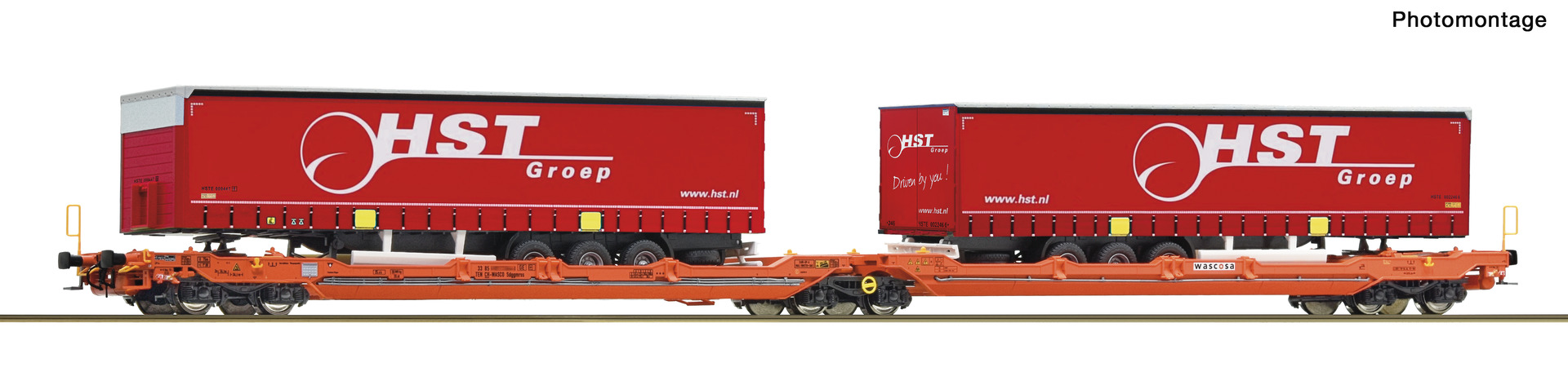 Roco 6600260 Doppeltaschen-Gelenkwagen T3000e