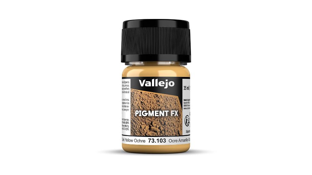 Vallejo 73103 Ocker, dunkelgelb, 35 ml Pigment NEU