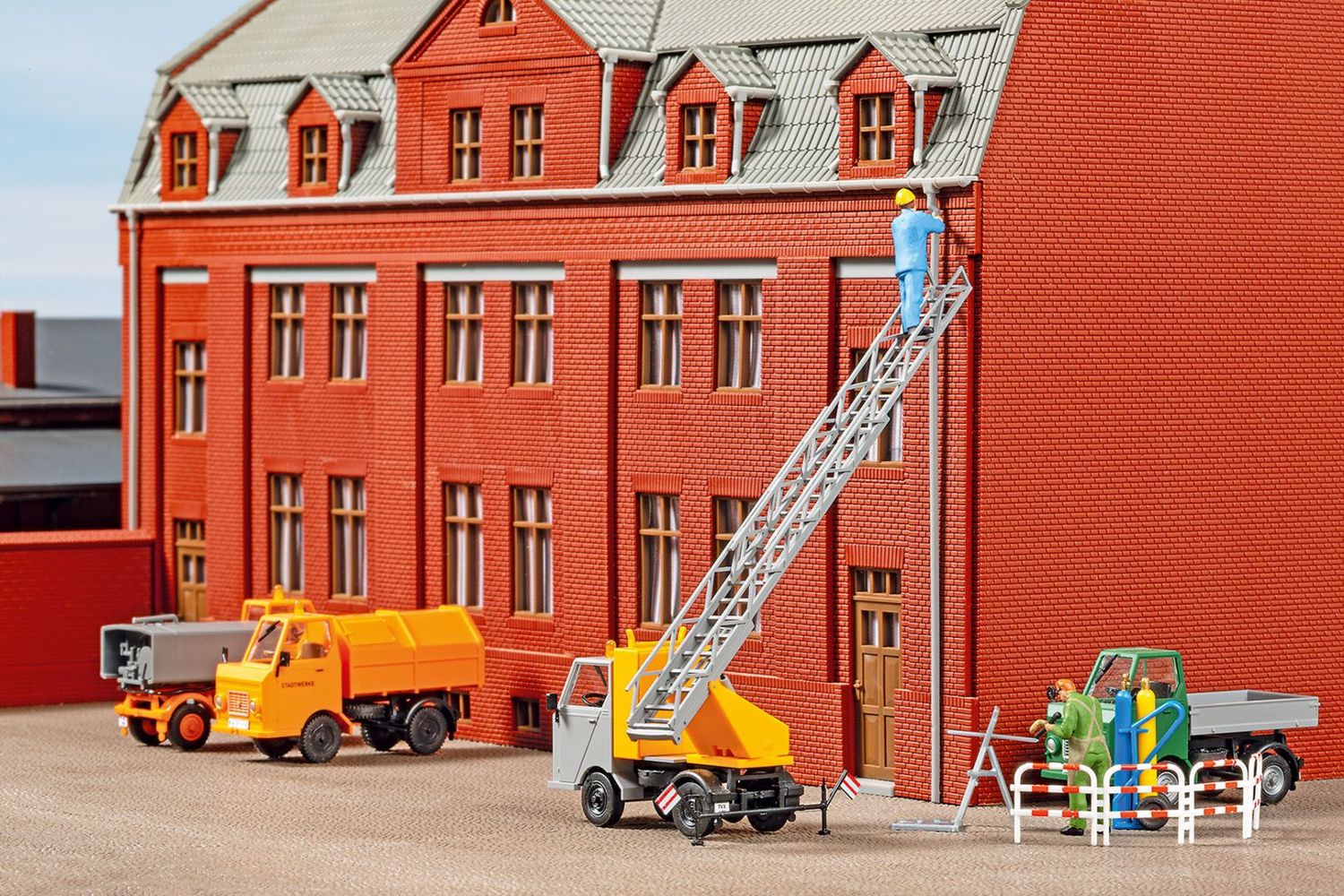 Auhagen 41689 Multicar M22 Drehleiter Bauhof 1:87 Spur H0 Bausatz