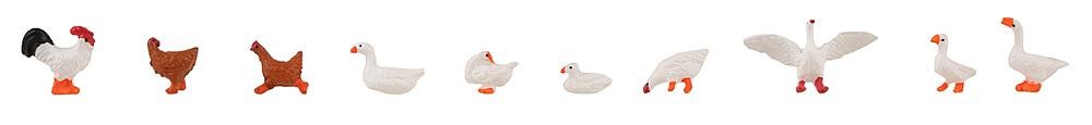 Faller 151909 Hühner, Enten und Gänse 1:87 Spur H0 Neu OVP Figuren