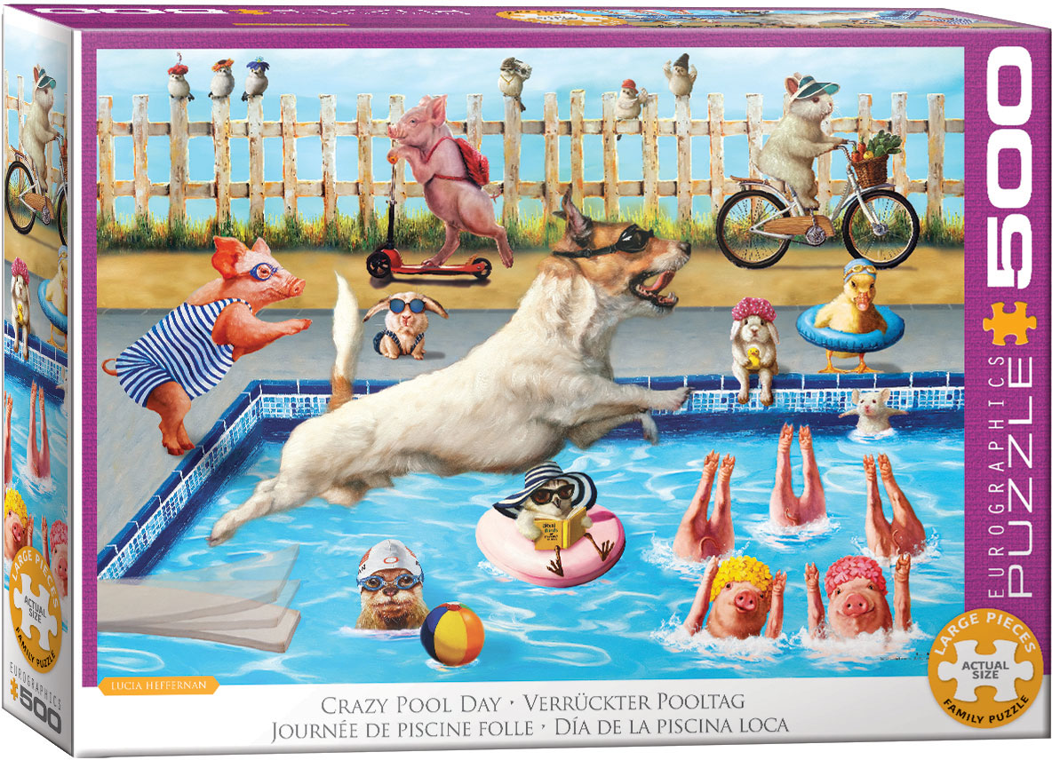 EUROGRAPHICS 6500-5878 Verrückte Poolparty 500 Teile Puzzle