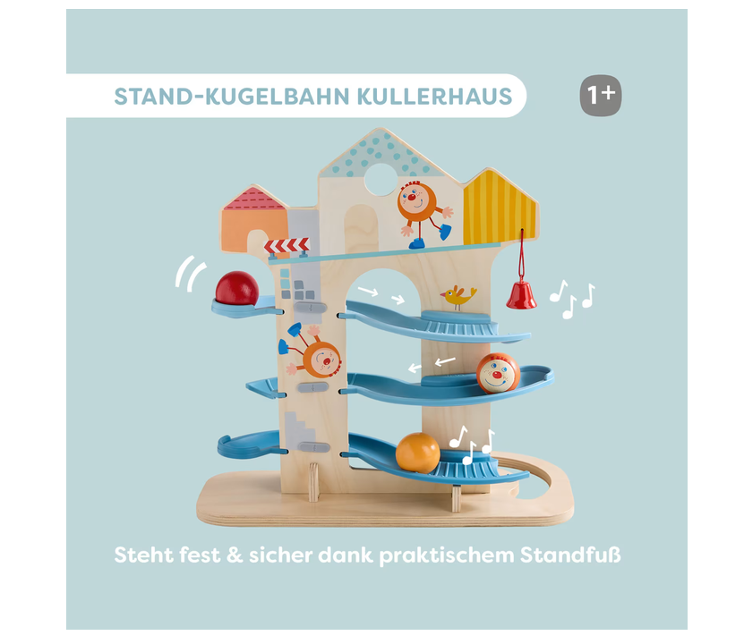 HABA 2012255001 Stand-Kugelbahn Kullerhaus 3 Kugeln NEU OVP