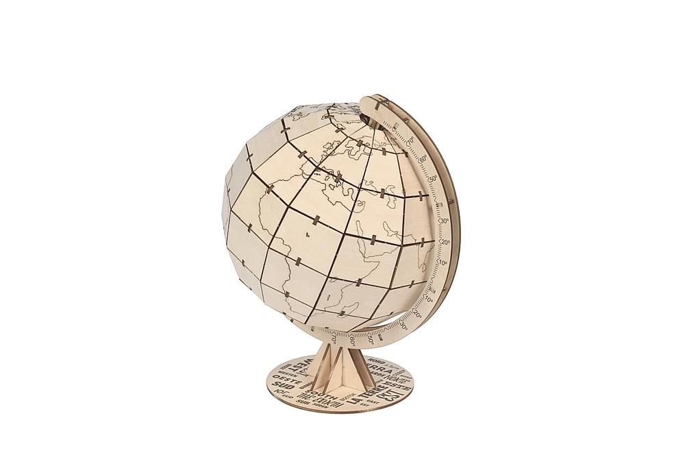 Artesania Latina 900213 Globus mit Landkarte Holz Bausatz, 123 Teile