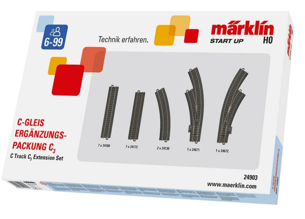 Märklin 24903 Start up - C-Gleis-Ergänzungspackung C3 - Spur H0