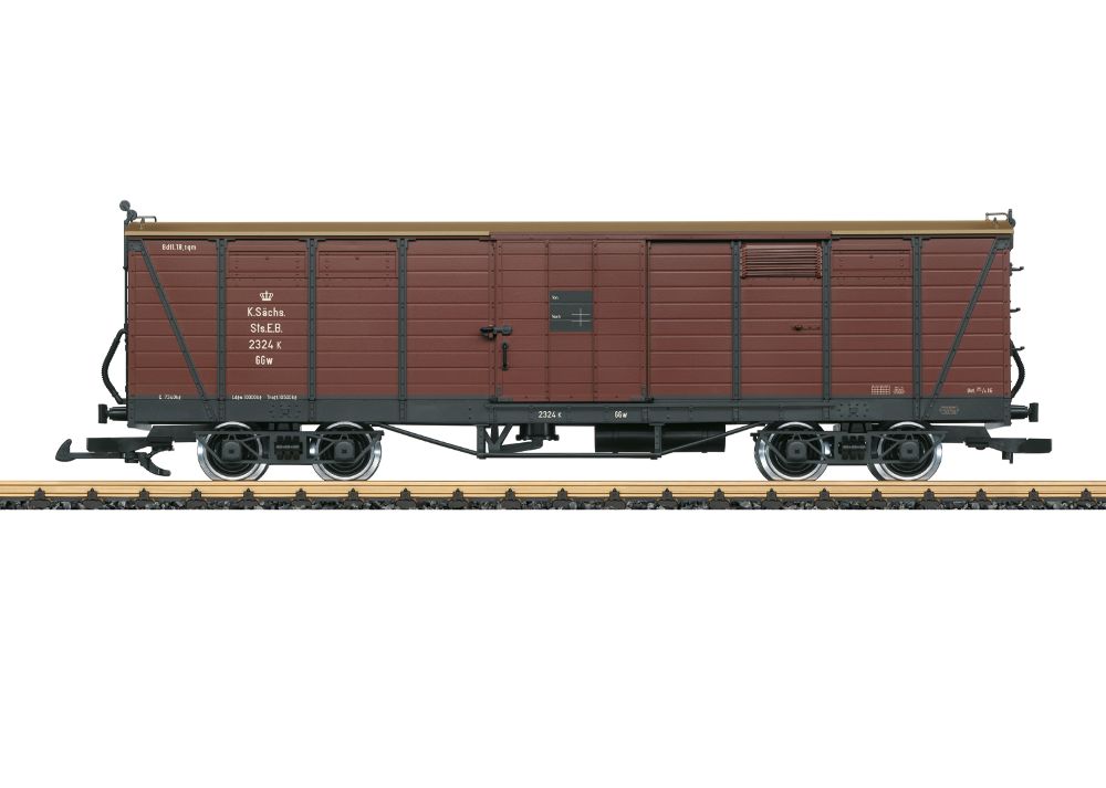 LGB 43604 Gedeckter Güterwagen GGw (K.Säch.Sts.E.B) Spur G