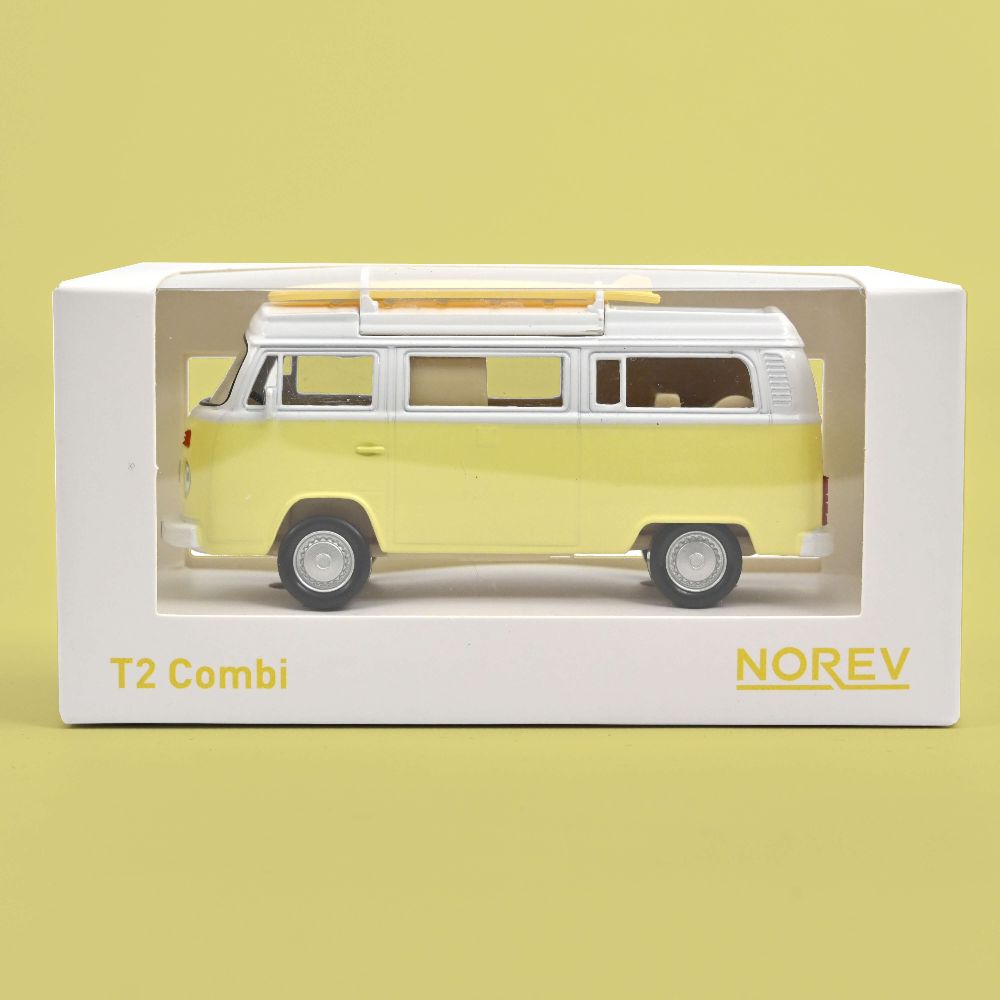 Norev 841109 VW Combi T2b Camper Van 1973 Pastellgelb Jet-car 1:43