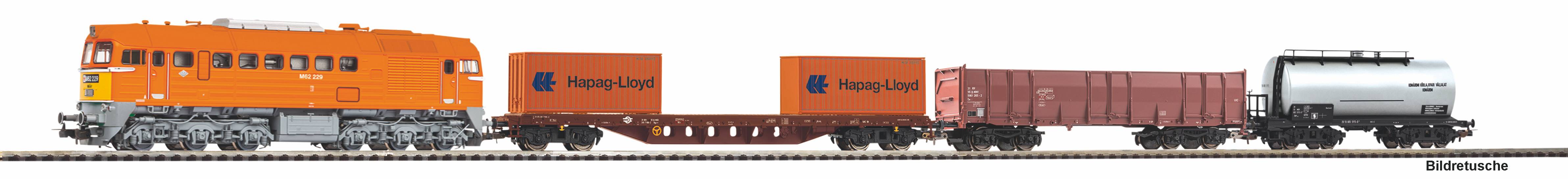 Piko 57036 S-Set Güterzug MAV M62 + 3x Wagen V A-Gleis & B