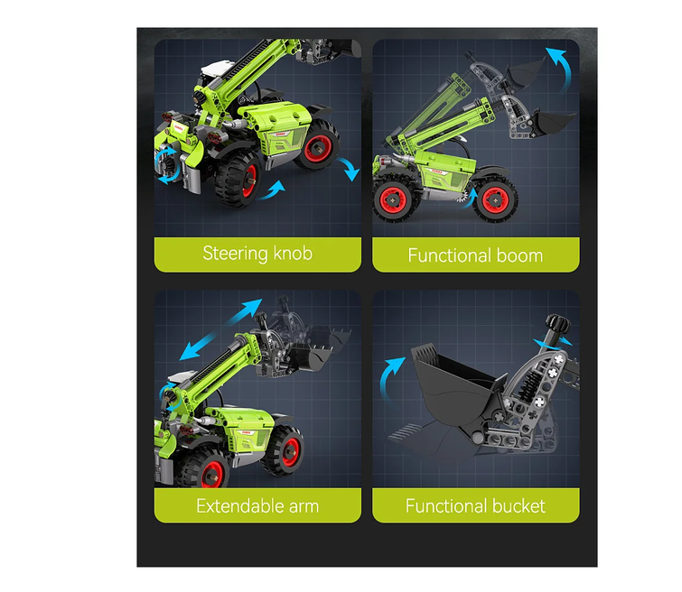 CaDA C65016W Teleskoplader Claas Scorpion 756 1:24 Bausatz NEU OVP