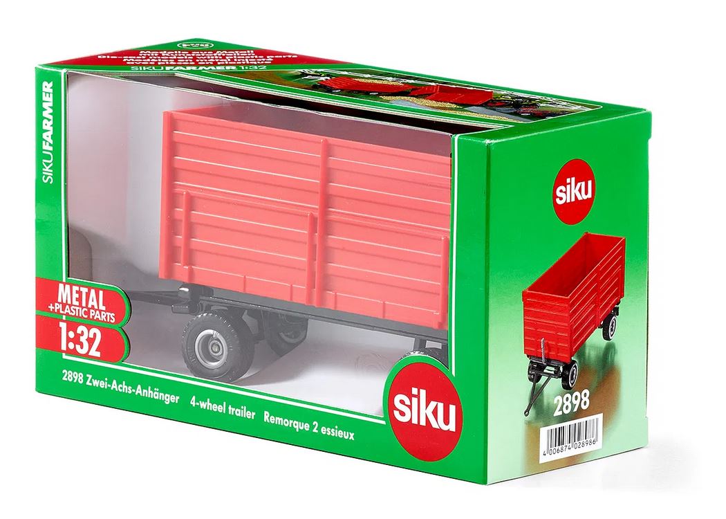 Siku 2898 Zwei-Achs-Anhänger 1:32 Spur 1 Standmodell Neu OVP