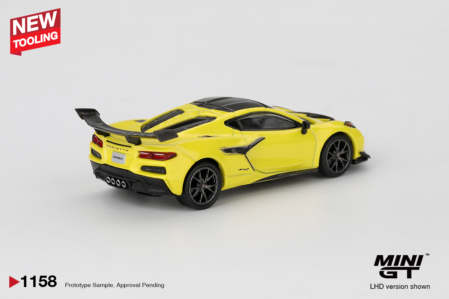 Mini GT MGT01158-L 1:64 CHEVROLET CORVETTE C8 ZR1 ACCELERATE YELLOW 2025