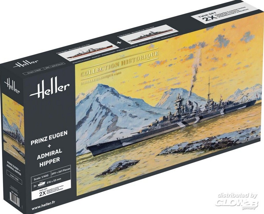 Heller 85083 Twin Set Prinz Eugen + Admiral Hipper in 1:400