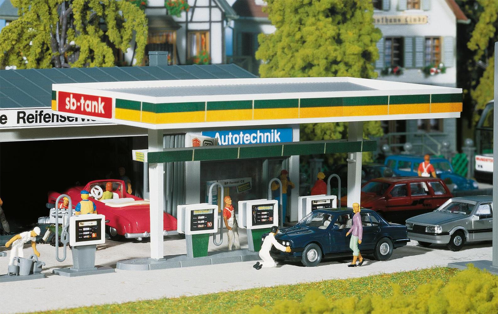 Faller 130346 Überdachte Zapfsäulen 1:87 Spur H0 Bausatz Neu OVP