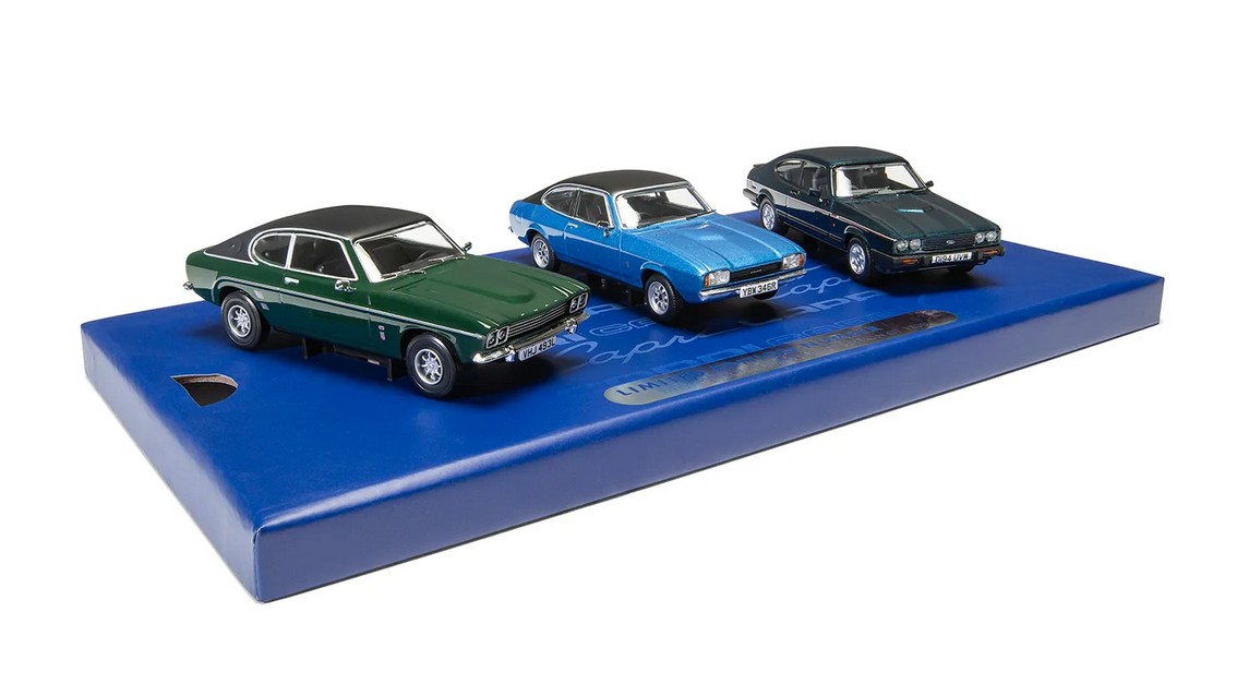 Corgi VC01303 Ford 3er Set Heritage Capri Collection grün/blau 1:43