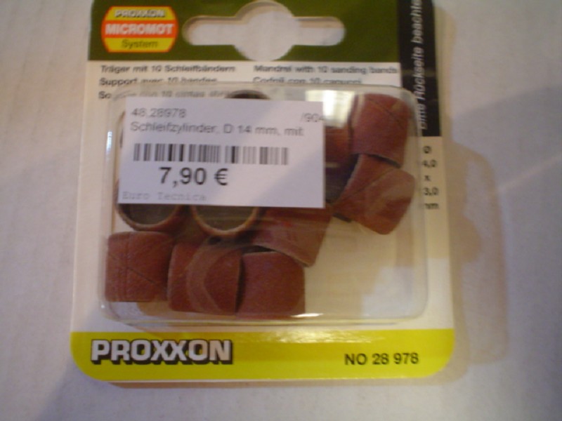 Proxxon 28978 Schleifzylinder 14 mm 10 Stück mit Träger