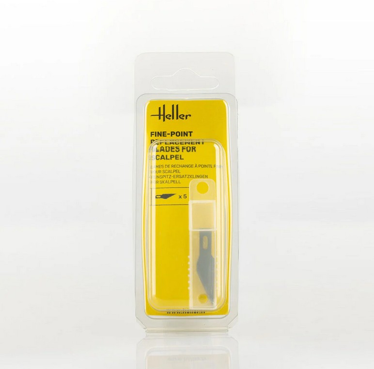 Heller 99008 Feinspitz-Ersatzklingen für Skalpell (5-teilig) NEU OVP