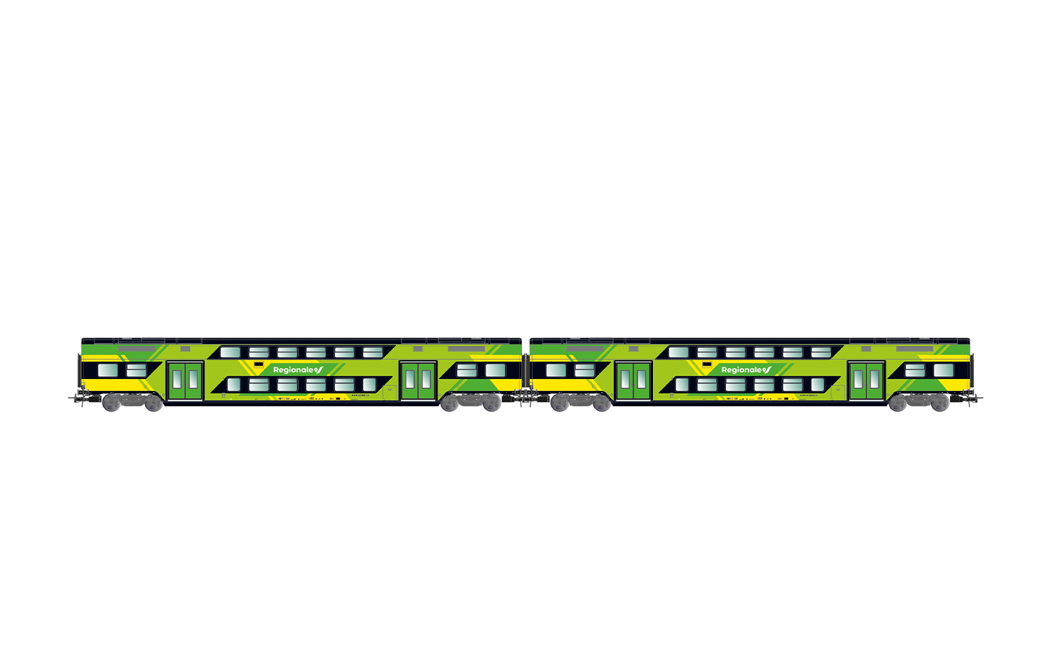 Lima HL5060 FS Trenitalia, 2-tlg. Set Vivalto-Doppelstockwagen, neue „Re