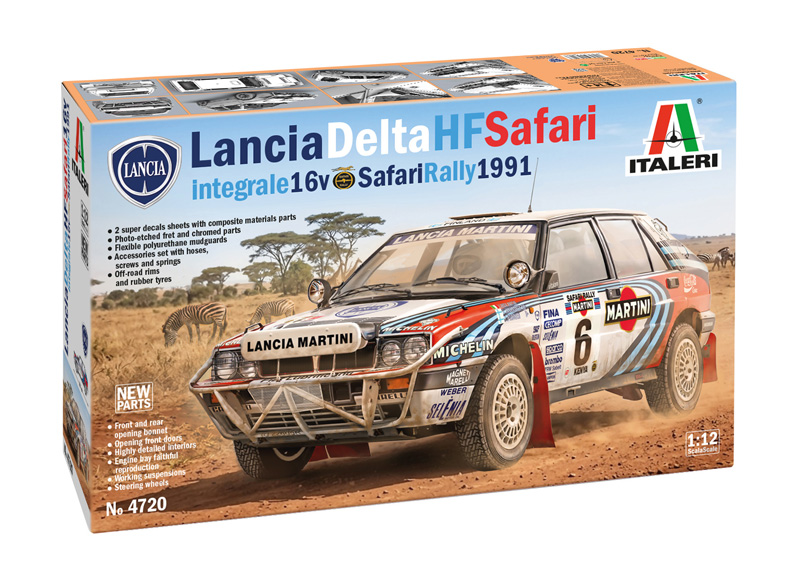 Italeri 4720 Lancia Delta HF Safari 1:12 Modellbausatz NEU OVP