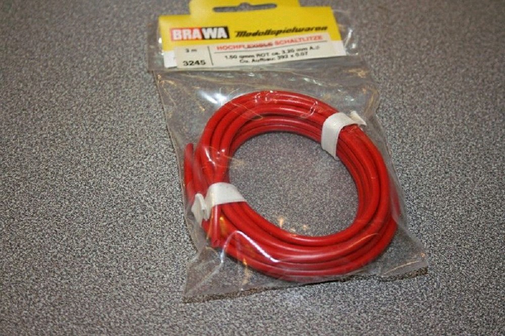 Brawa 3245 Messleitung 392x007 rot 3m