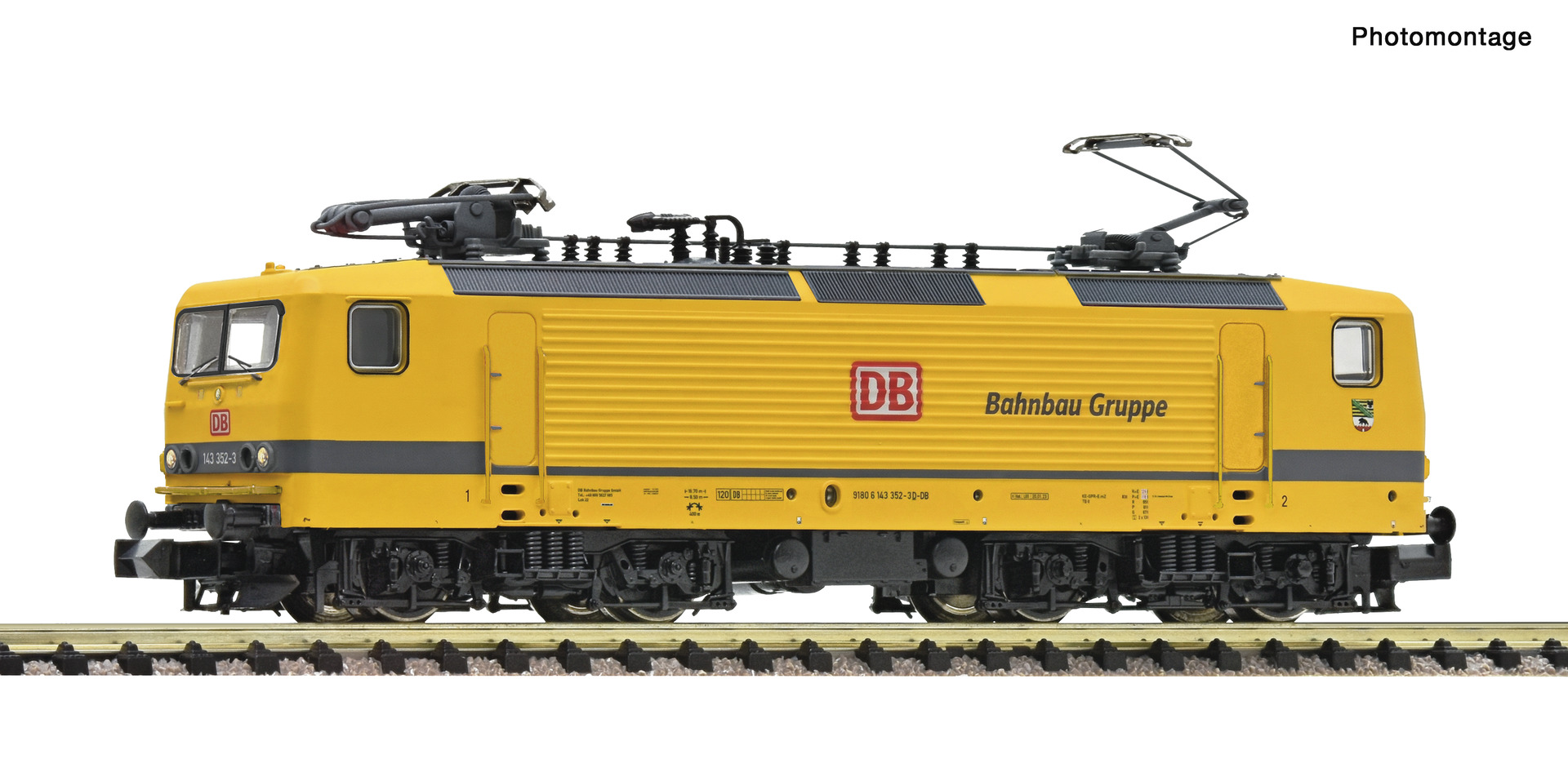 Fleischmann 7560103 Elektrolokomotive 143 352-2, DB Bahnbau Gruppe