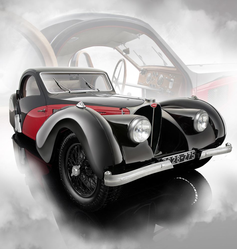 Bauer 7828-Z75 Bugatti Type 57SC Atalante 1937 rot 1:12 Neu OVP